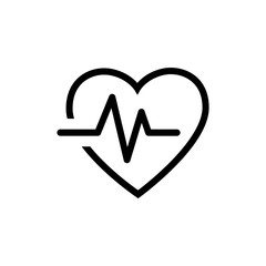 Heart Rate icon. Cardiogram Icon Vector. Heartbeat icon logo, illustration, vector sign symbol for design - Vector