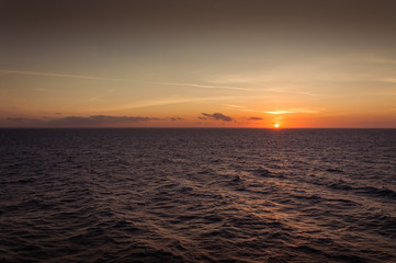Awesome sunset panorama on the Adriatic coast, Puglia, Italy. Concept: serenity, inspiration