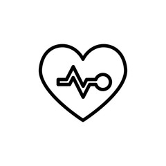 Heart Rate icon. Cardiogram Icon Vector. Heartbeat icon logo, illustration, vector sign symbol for design - Vector