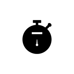 Stopwatch vector icon. Chronometer icon. Added time, extend time, match. Vector illustration can be used for topics like sport, entertainment, ball games.