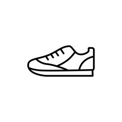 Casual Sporty Shoe vector icon. Running shoes icon. Fitness and sport sign. Sneakers symbol. Vector illustration