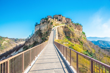Civita di Bagnoregio (Viterbo, Lazio)- The famous ancient village on the hill between the badlands, in the Lazio region, central Italy, known as "The town that is dying"