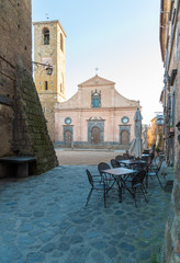 Fototapeta na wymiar Civita di Bagnoregio (Viterbo, Lazio)- The famous ancient village on the hill between the badlands, in the Lazio region, central Italy, known as 