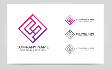 Modern geometric abstract logo design. Editable symbol Vector illustration