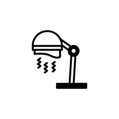 Hair treatment icon. An icon where human avatar having an electric massager on the head - Vector