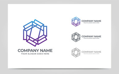 Modern geometric abstract logo design. Editable symbol Vector illustration