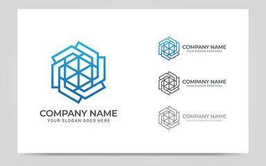 Modern geometric abstract logo design. Editable symbol Vector illustration