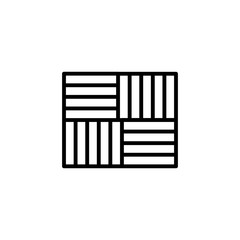Parquet floor vector icon. Wood floor icon. Simple element illustration from construction tools concept