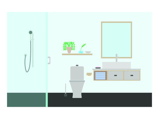 Fototapeta na wymiar vector bathroom on white background
