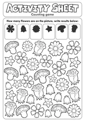 Door stickers For kids Activity sheet counting game 2