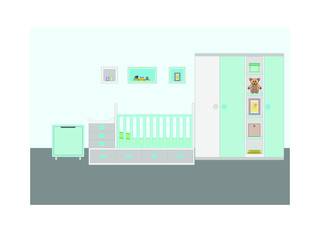 baby room on white background