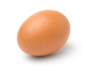 Chicken egg isolated on the white background.