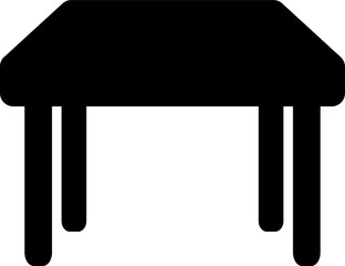 Black table icon. Isometric of black table vector icon