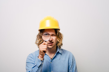 The man with a magnifier