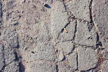 Cracked grey asphalt city heat summer heat