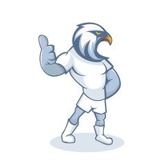Eagle cartoon mascot design illustration