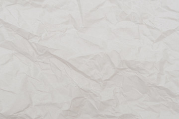 White crumpled paper texture. Abstract paper pattern for background. Close-up.