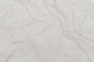 White crumpled paper texture. Abstract paper pattern for background. Close-up.