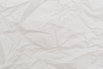 White crumpled paper texture. Abstract paper pattern for background. Close-up.