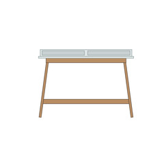 office table on white background