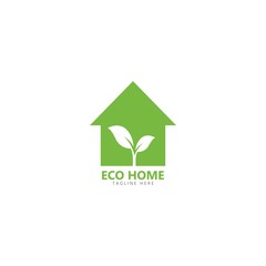 Eco friendly home logo vector icon illustration