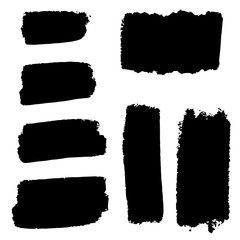 Set of vector brush strokes.Collection of vector brush hand drawn graphic element. grunge background.