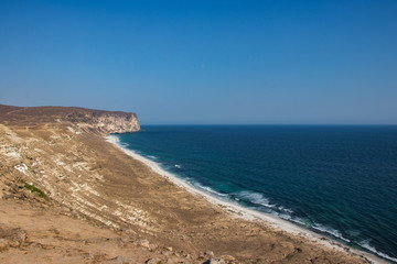 View point of Eftalquot beach near salalah in Oman