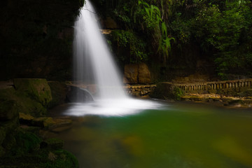 Obraz premium Amazing and Beautiful waterfall in Meghalaya Northeast India