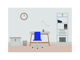 home office on white background