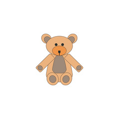 teddy bear on white background