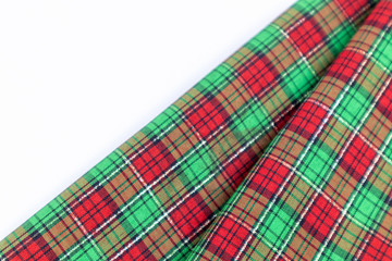 Green and red tartan or plaid background for fashion design. Tartan or plaid pattern. Tartan or plaid background, Tartan or plaid fabric texture.