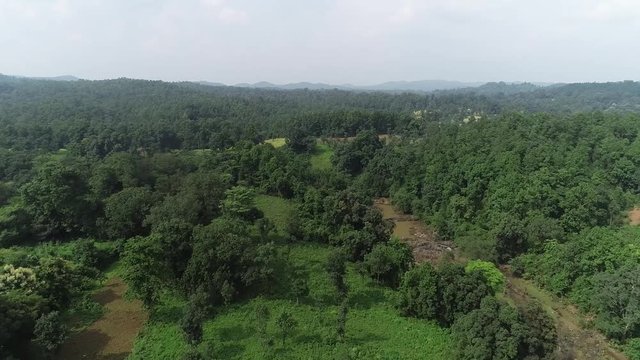 Aerial View of a waterfall in Jharkhand