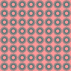 Illustration with repetitive geometric shapes covering the background. Drawing with colored pattern that can be used as a web pattern, wallpaper, digital graphics, gifts and artistic decorations.