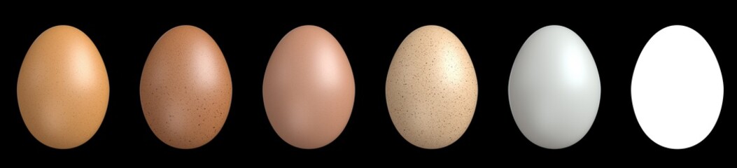 Hires photoreal eggs with an alpha luma matte