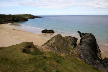 Durness -  (Scotland), UK - August 11, 2018: The beaches at Durness peninsula, Scotland, Highlands, United Kingdom