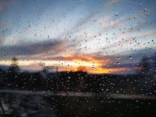 rain on window