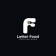 Letter F Food Logo Vector Icon