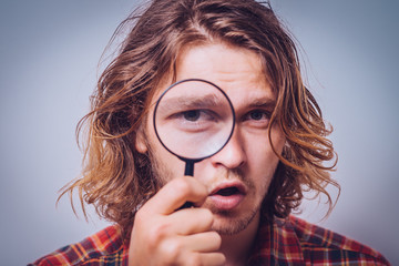 The man with a magnifier