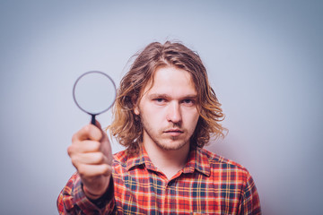 The man with a magnifier