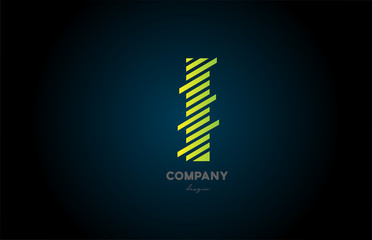 i green alphabet letter logo icon design for business and company