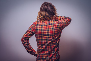 Pain neck. The back man