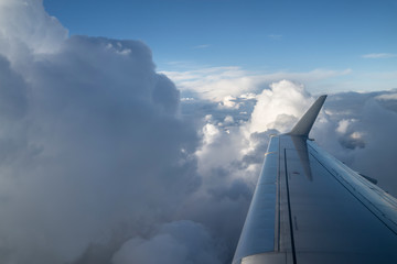 Fototapeta na wymiar view from window of airplane