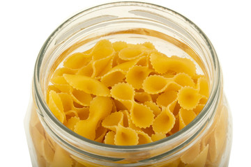 pasta jar on a white background