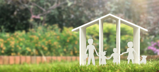 Fototapeta premium House Model there space. Home, Housing Real Estate concept