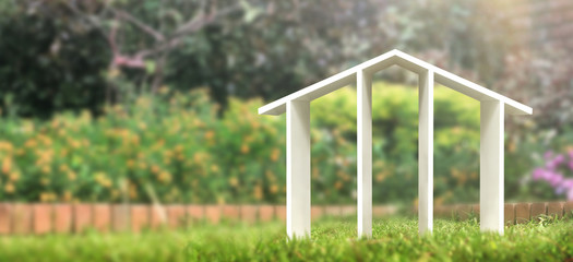 Fototapeta premium House Model there space. Home, Housing Real Estate concept