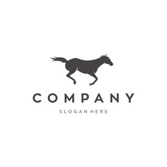 Horse logo template symbol for business. Horse racing logo