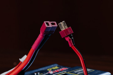 lithium polymer battery lipo  with t connector cable