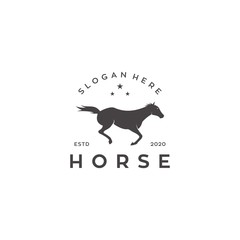 Horse logo template symbol for business. Horse racing logo