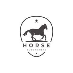 Horse logo template symbol for business. Horse racing logo