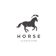 Horse logo template symbol for business. Horse racing logo